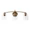 Hello Honey® Robert Stevenson Lighting Adrian Metal & Clear Glass 3-Light Vanity